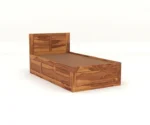 Kosmo Solace Single Bed In Sheesham Finish With Box Storage - Image 7
