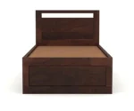 Rhino Single Bed in Wallnut Finish with Box Storage - Image 4