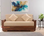 Solid Wood Jodhpur Sofa cum Bed - Image 2