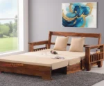 Solid Wood Jodhpur Sofa cum Bed - Image 3
