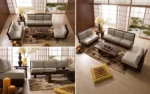 Buy Contemporary Wooden Sofa set online - Image 2