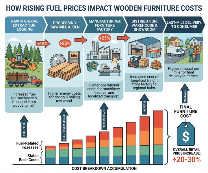 How Rising Fuel Prices Are Impacting Wooden Furniture Costs