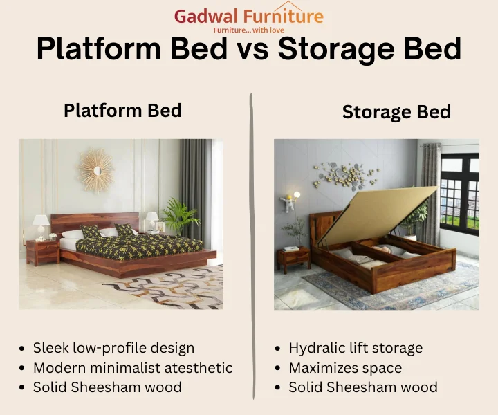 Platform Bed vs Storage Bed Which One Is Right for Your Bedroom