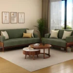 Kairav Modern 3+1+1 Wooden Sofa Set with Premium Upholstery