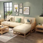 Modern L Shaped Sofa | L Sectional Sofa | Sheesham Wood