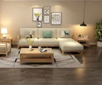 Modern L Shaped Sofa | L Sectional Sofa | Sheesham Wood - Image 5