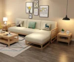 Modern L Shaped Sofa | L Sectional Sofa | Sheesham Wood - Image 7