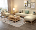 Modern L Shaped Sofa | L Sectional Sofa | Sheesham Wood - Image 8