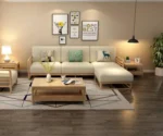 Modern L Shaped Sofa | L Sectional Sofa | Sheesham Wood - Image 9