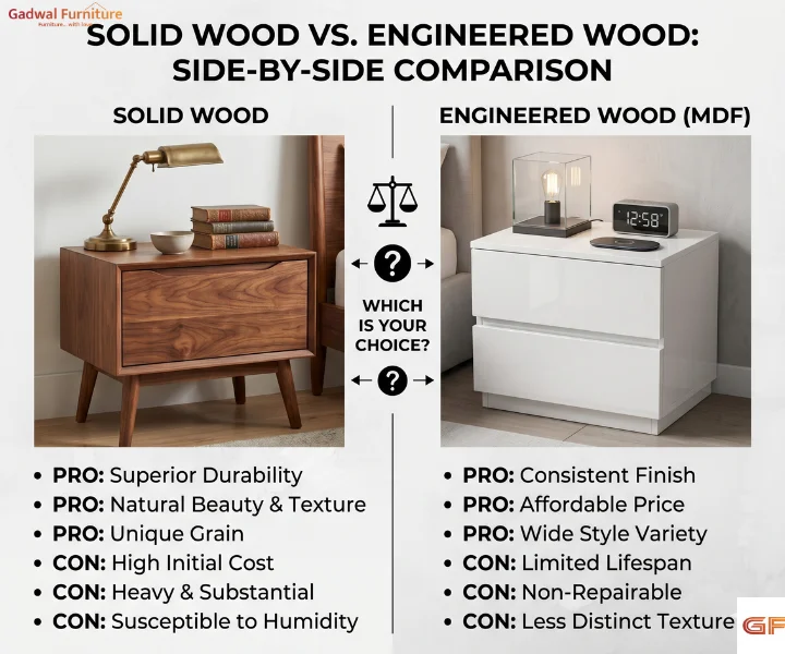 Solid Wood vs Engineered Wood Bedside Tables: Which Is Better for Your Home?