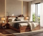 Wildon Premium Sheesham Wood Bed with Cushioned Headboard and Hydraulic Storage - Image 3