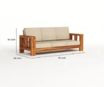 Wooden Sofa Set for Living Room | Lakadi ka Sofa | Sheesham Wood - Image 3
