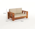 Wooden Sofa Set for Living Room | Lakadi ka Sofa | Sheesham Wood - Image 4
