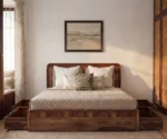 Lotus Premium Sheesham Wood Bed with Box Storage - Image 7