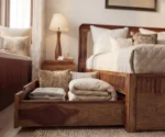 Lotus Premium Sheesham Wood Bed with Box Storage - Image 8