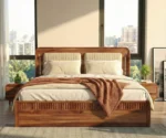Lotus Premium Sheesham Wood Bed with Box Storage - Image 3