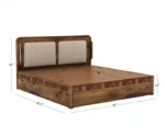 Lotus Premium Sheesham Wood Bed with Box Storage - Image 12
