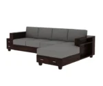 Solace 4 Seater Wooden L Shaped Sofa - Image 6