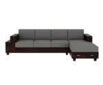 Solace 4 Seater Wooden L Shaped Sofa - Image 7