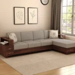 Solace 4 Seater Wooden L Shaped Sofa