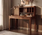 Sarah Sheesham Wood Study Table with Storage & Cane Cabinet