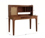 Sarah Sheesham Wood Study Table with Storage & Cane Cabinet - Image 6
