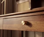 Sarah Sheesham Wood Study Table with Storage & Cane Cabinet - Image 5