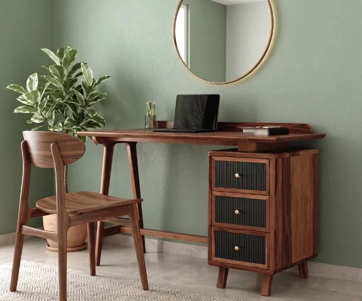 Gulliver Sheesham Wood Study Table with Three Drawers