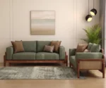Aranyam Sheesham Wood 3+1+1 Seater Sofa Set with Cane Detailing - Image 3