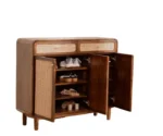 Dashlet Premium Solid Wood Shoe Cabinet With Cane Detailing (4)