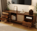 Eka Solid sheesham wood and Cane TV Unit - Image 3