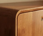 Griva Premium Solid Wood Shoe Cabinet With Cane Detailing - Image 2