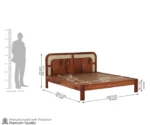 Hester Sheesham Wood Cane Bed With Non Storage - Image 5