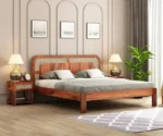 Hester Sheesham Wood Cane Bed With Non Storage