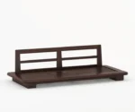 Japanese Platform 3 Seater Wooden Sofa - Image 6