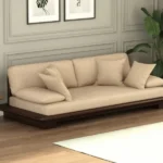 Japanese Platform 3 Seater Wooden Sofa