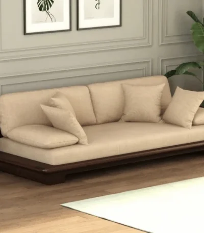 Japanese Platform 3 Seater Wooden Sofa