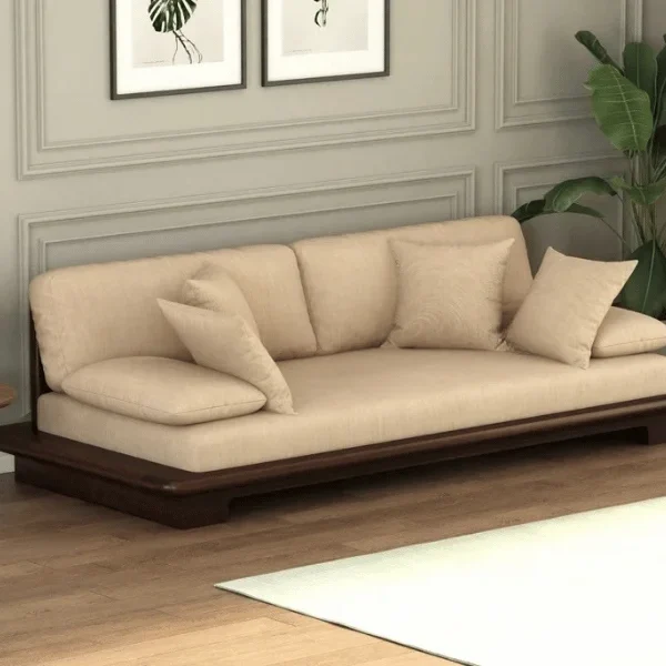 Japanese Platform 3 Seater Wooden Sofa