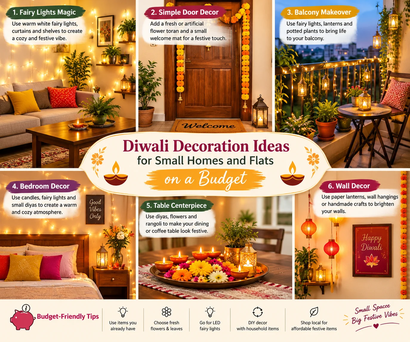 Diwali Decoration Ideas for Small Homes and Flats on