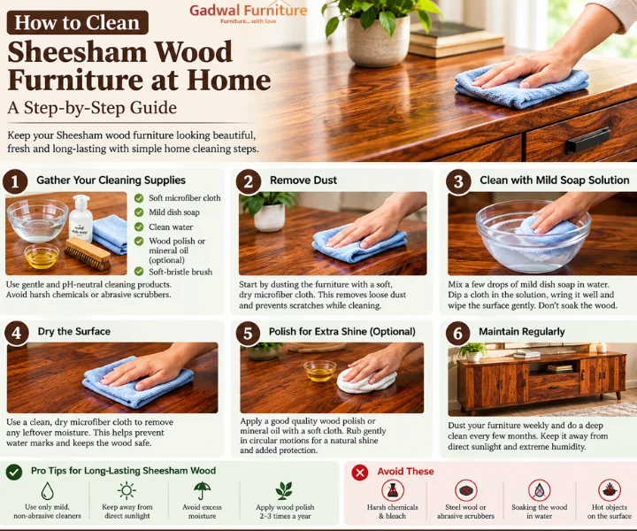 How to Clean Sheesham Wood Furniture at Home: A Step-by-Step Guide