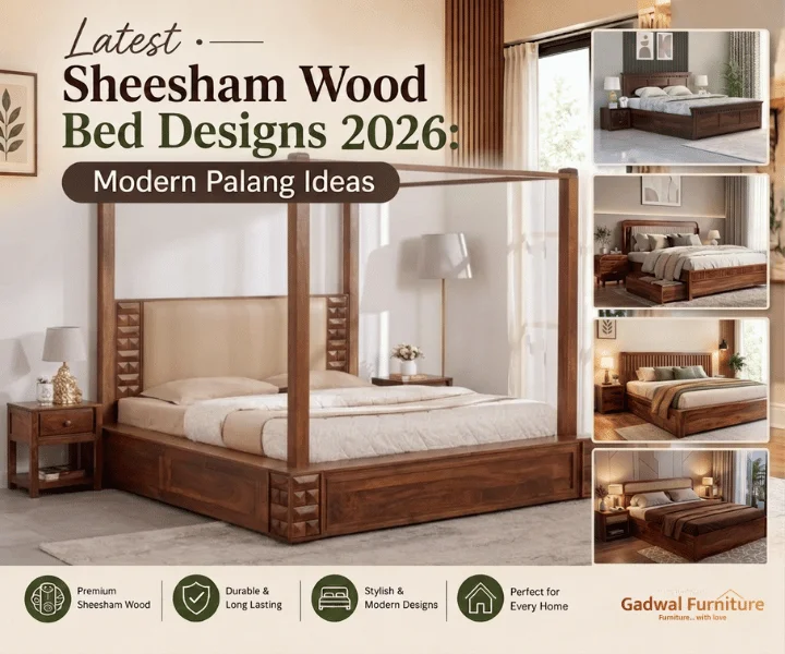 Latest Sheesham Wood Bed Designs 2026 Modern Palang Ideas